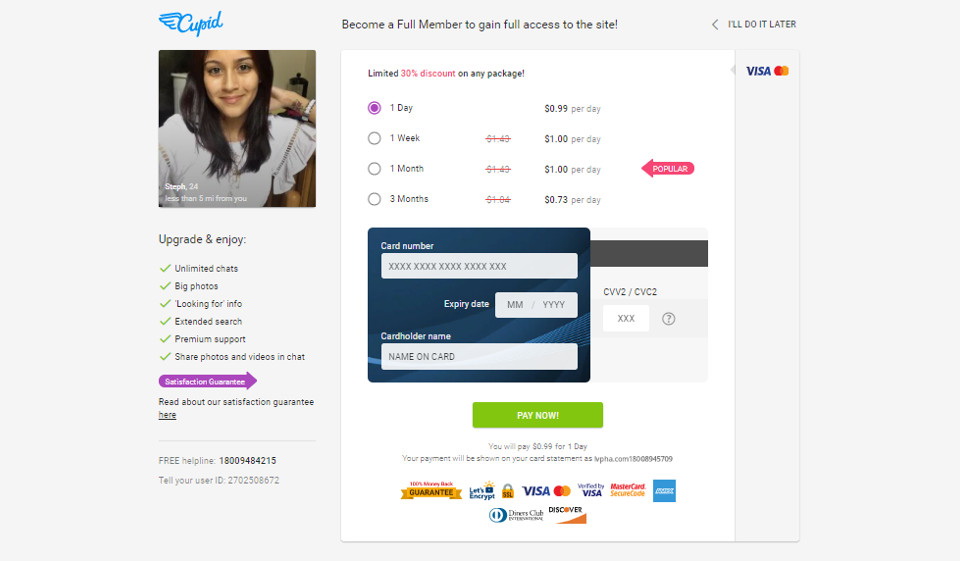 Interface de la version de bureau