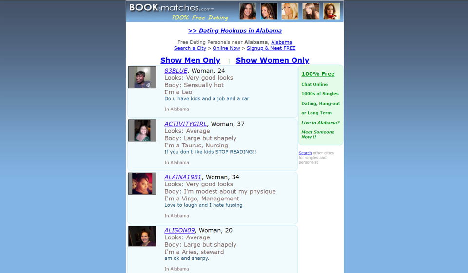 BookofMatches Dating-Website-Funktionen